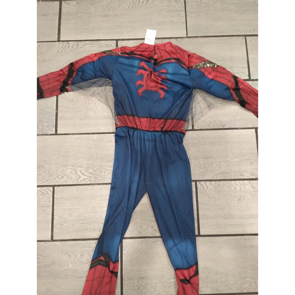Marvel Spider-Man Far From Home Padded Muscle Costume Kids Small‎ Red Blue Suit - Picture 7 of 7